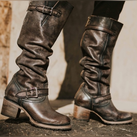 Freebird Cody Leather Knee High Boots in Dark Brown Distressed, size 8 NEW - Picture 4 of 10